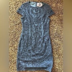 JS Collections Mesh Cocktail Dress